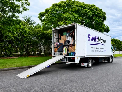 SwiftMove truck loaded for an interstate move from Brisbane